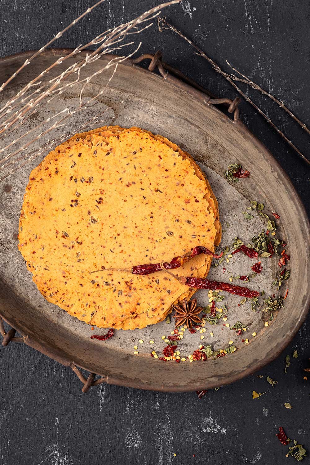 chana masala papad